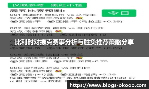 比利时对捷克赛事分析与胜负推荐策略分享